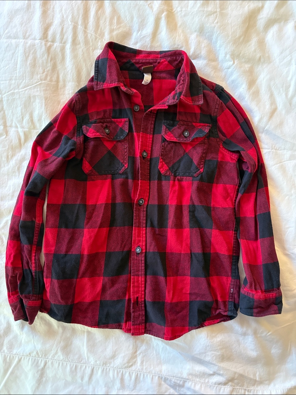 Tea Collection Red and Black Plaid Button-Down Shirt